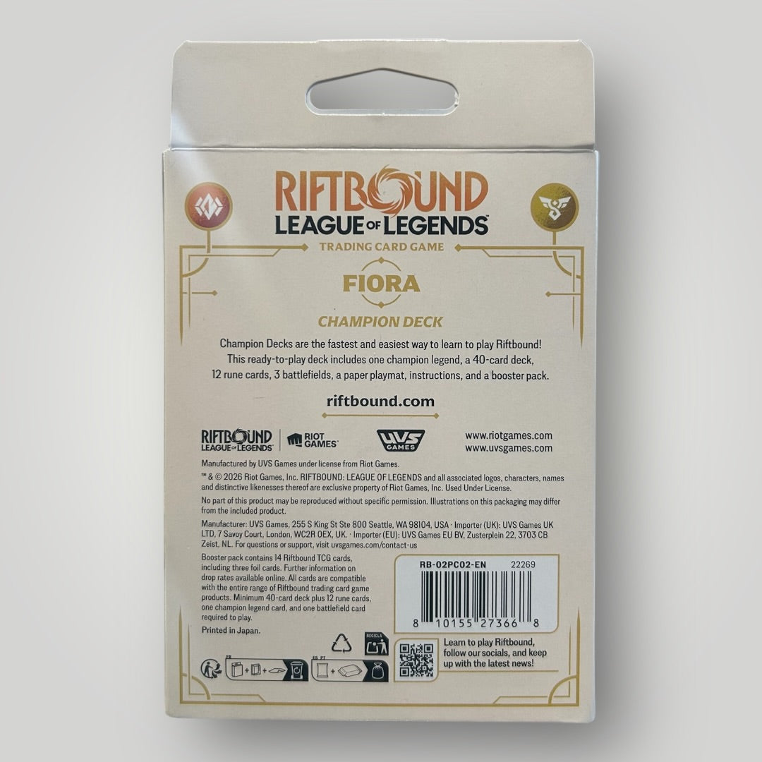 League of Legends: Riftbound Fiora Champion Deck