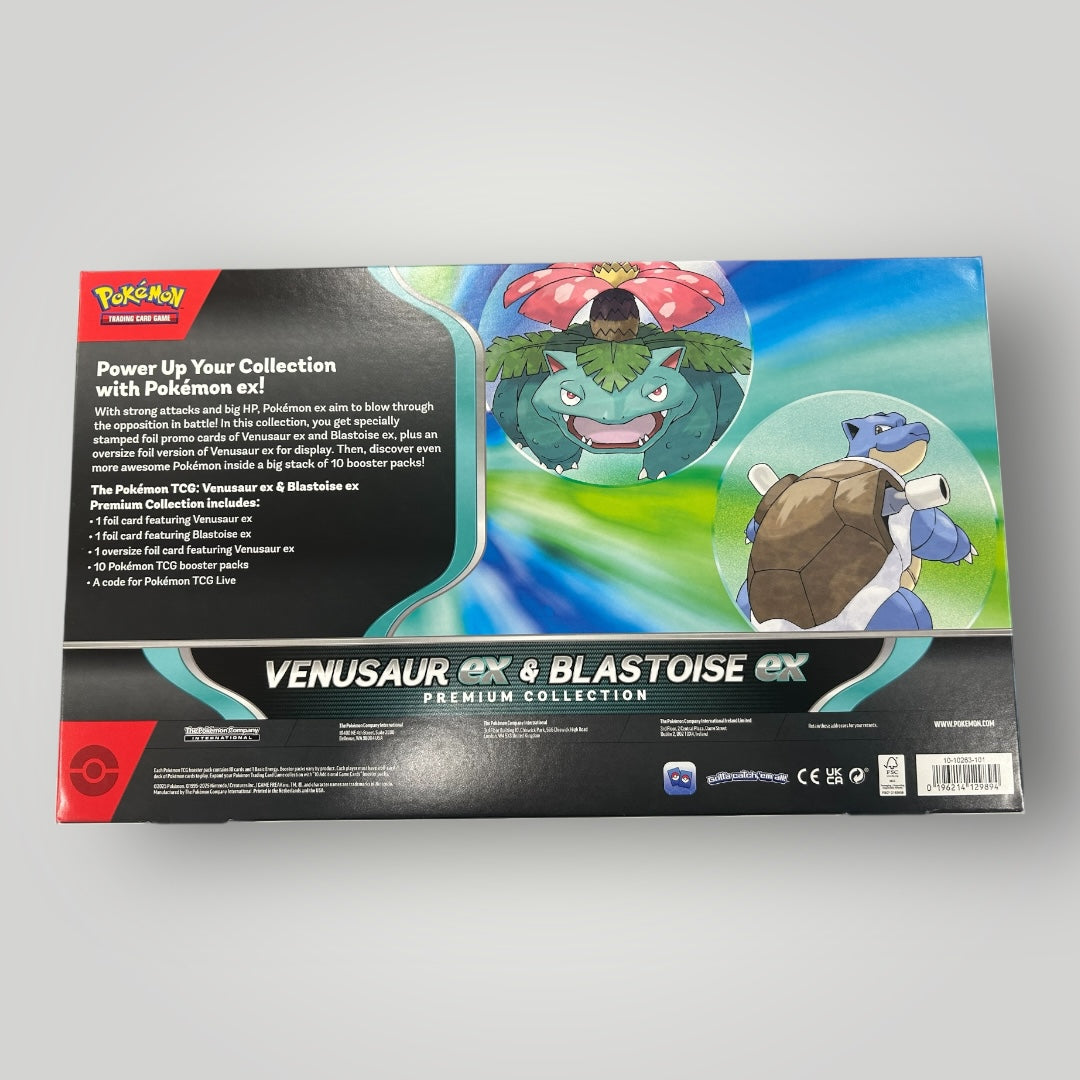 Venusaur ex and Blastoise ex premium collection