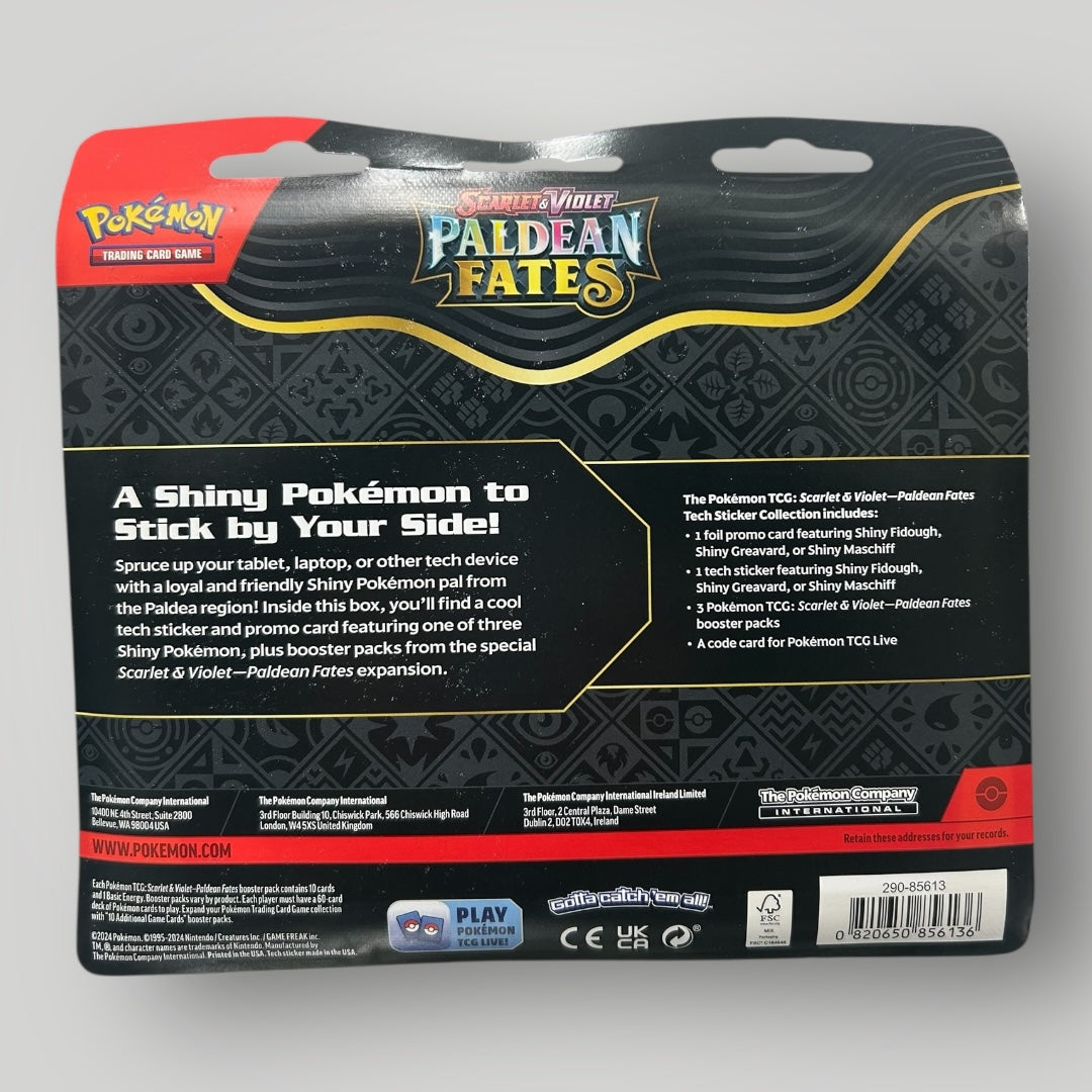 Pokémon: Paldean fates tech sticker collection (Style varies)