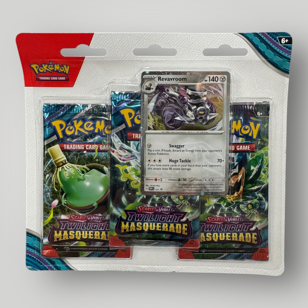 pokemon tcg twilight masquerade booster box sv06 Pokemon SV06- Twilight Masquerade 3 Pack Blister – POP'N TOYZ