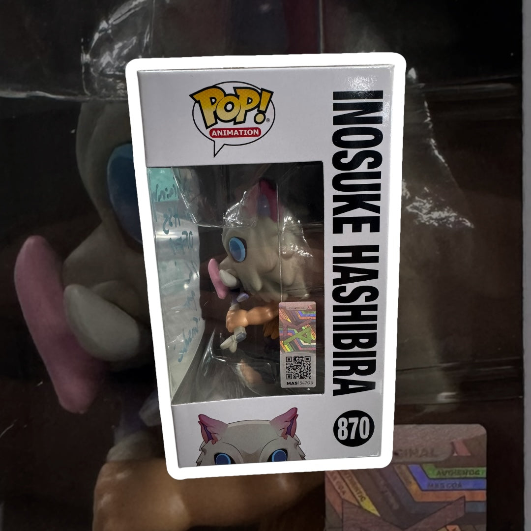 Demon Slayer Inosuke Hashibira Autographed by Bryce paperbrook