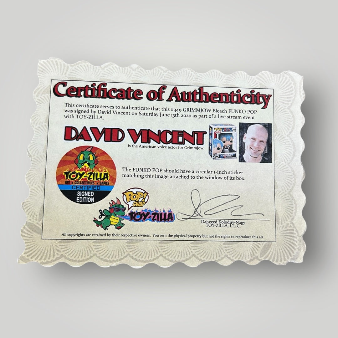 Grimmjow Bleach #349 Signed Funko