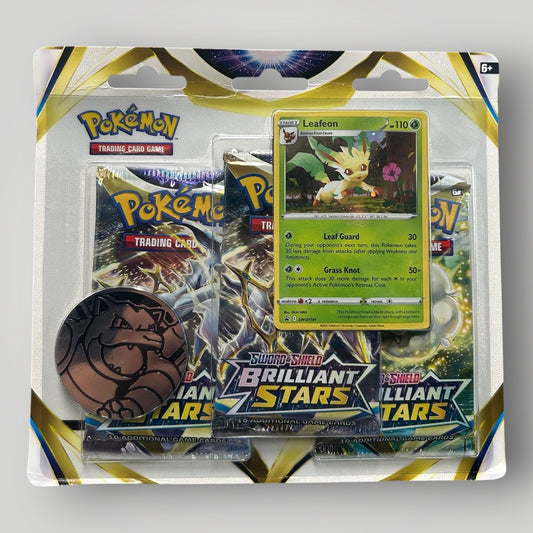 Pokémon Brilliant Stars 3 Pack Blister (Leafeon)