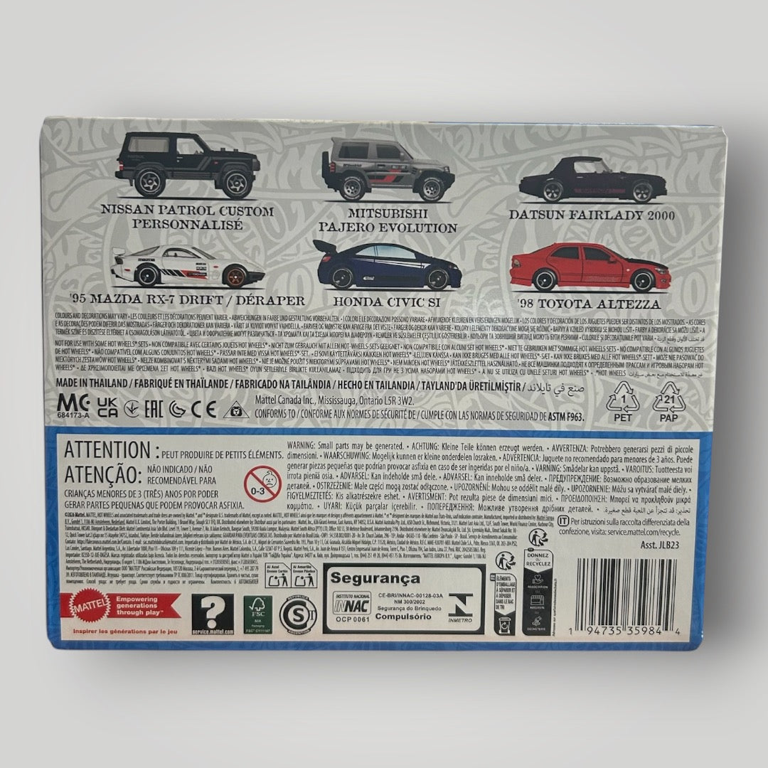 Hot Wheels 1:64 Silver Series 2026 Streets of Japan Die-Cast Cars 6-Pack