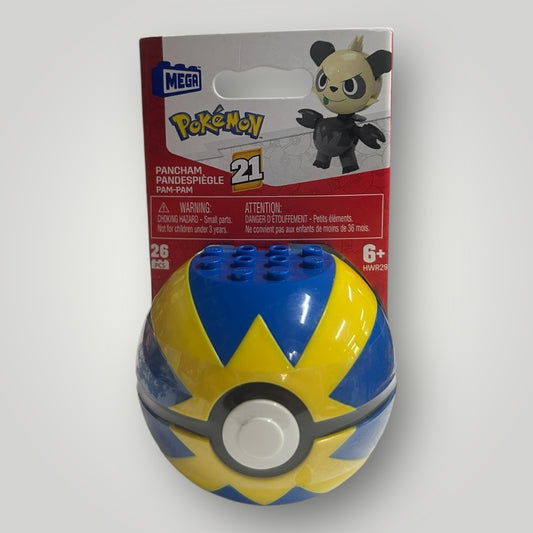Mega Construx Pokemon Pokeball PANCHAM Series 21 Quick Ball 26 Pcs HWR29- NEW