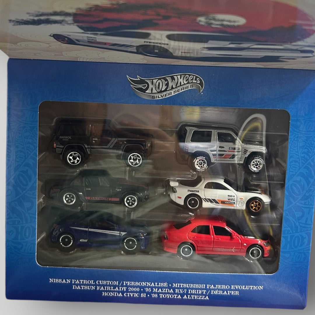 Hot Wheels 1:64 Silver Series 2026 Streets of Japan Die-Cast Cars 6-Pack