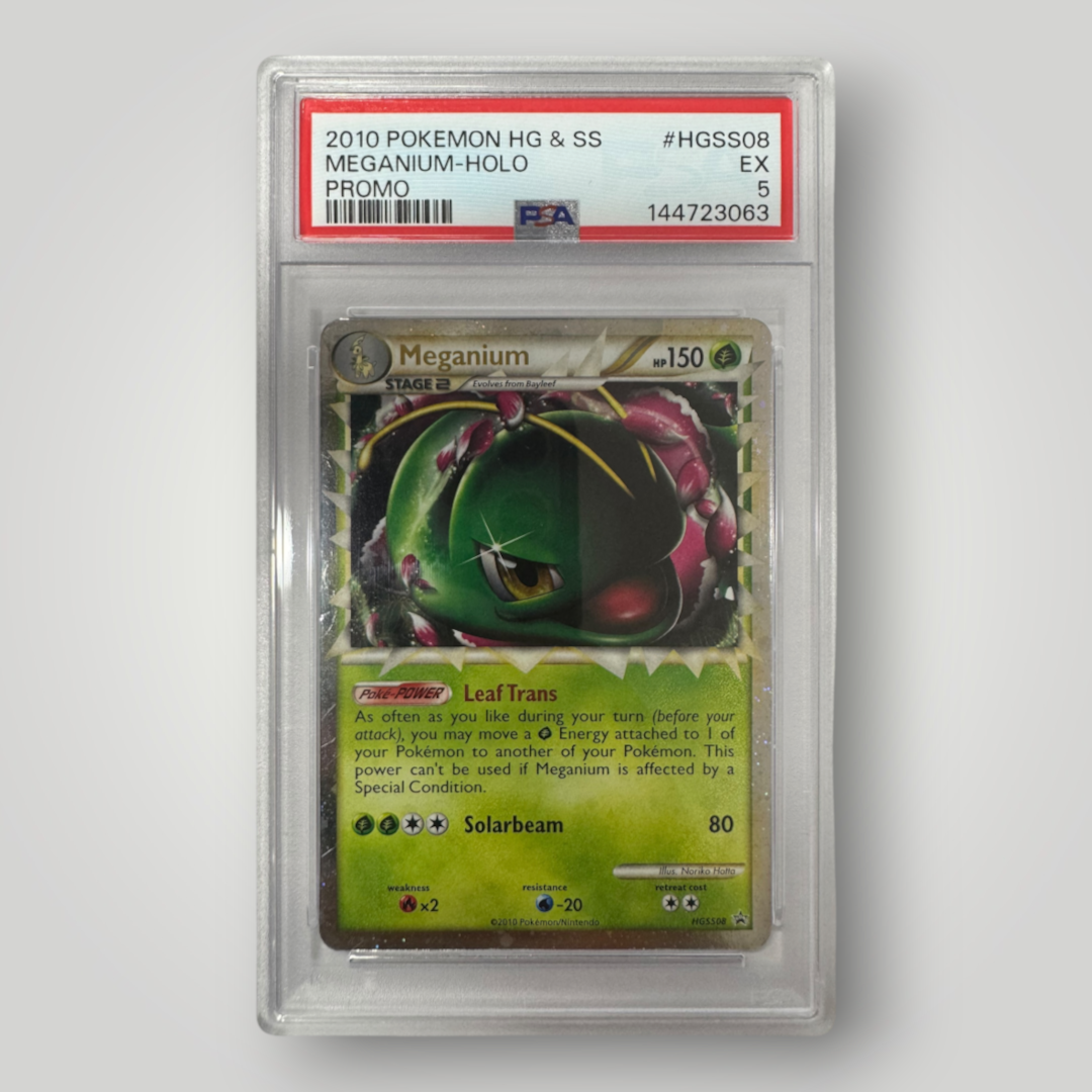 2010 Pokemon HG & SS Meganium-Holo PSA 5