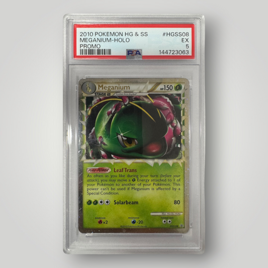 2010 Pokemon HG & SS Meganium-Holo PSA 5