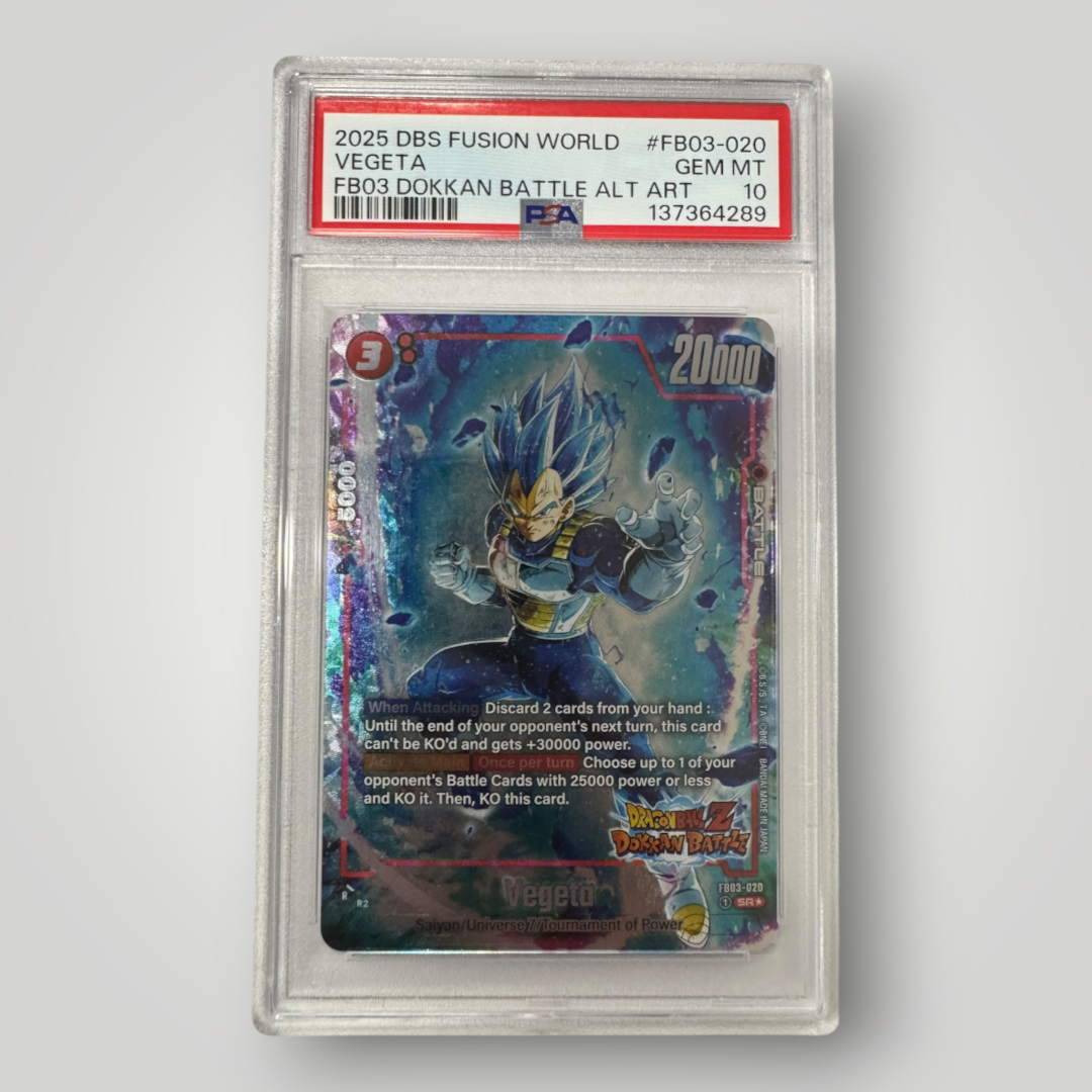Vegeta - FB03-020 (Dragon Ball Z Dokkan Battle Alternate Art) PSA 10