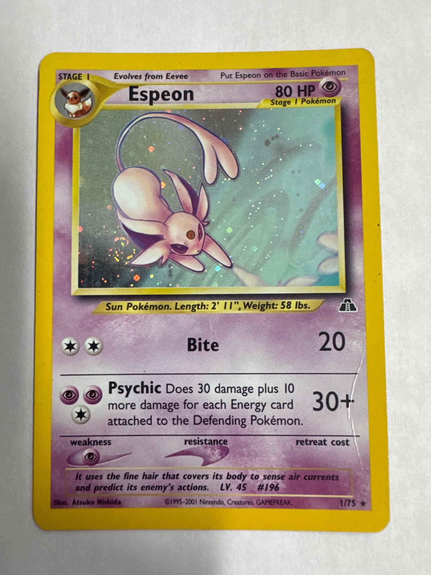 Espeon - Neo Discovery #1/75 - Unlimited Holo Rare - DM