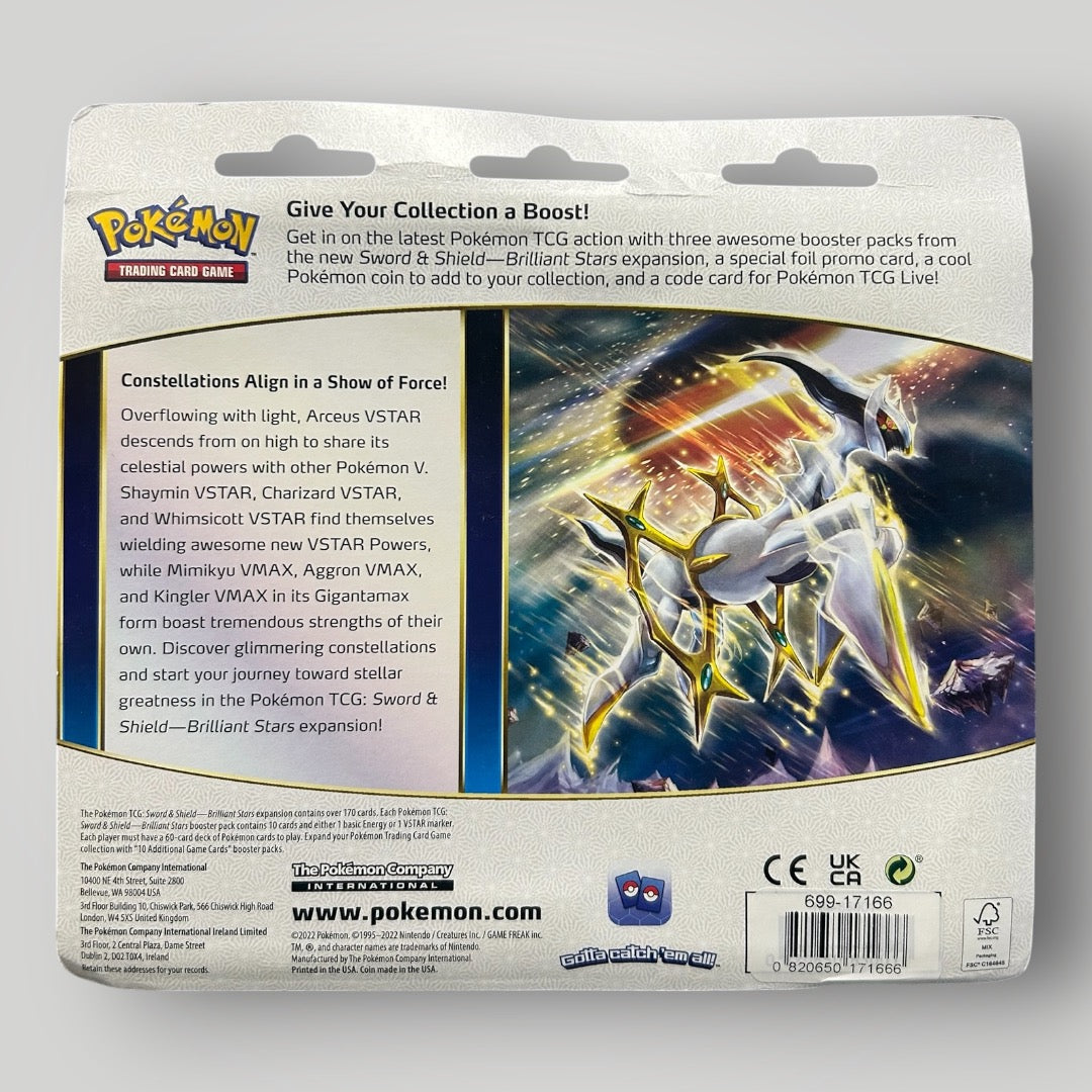 Pokémon Brilliant Stars 3 Pack Blister (Leafeon)