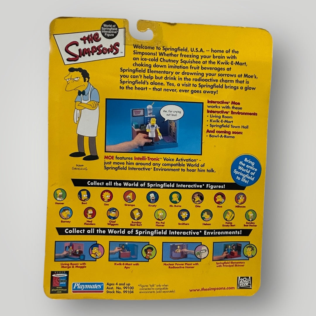 The Simpsons Moe World of Springfield Interactive Figure Playmates 2000