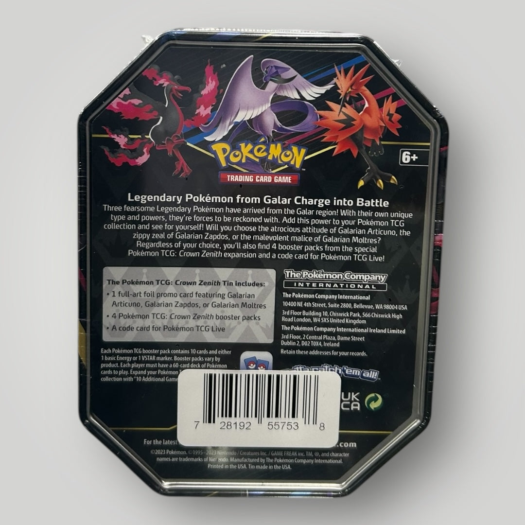 Pokemon: Crown Zenith Tin [Galarian Articuno] (International Version) - Crown Zenith