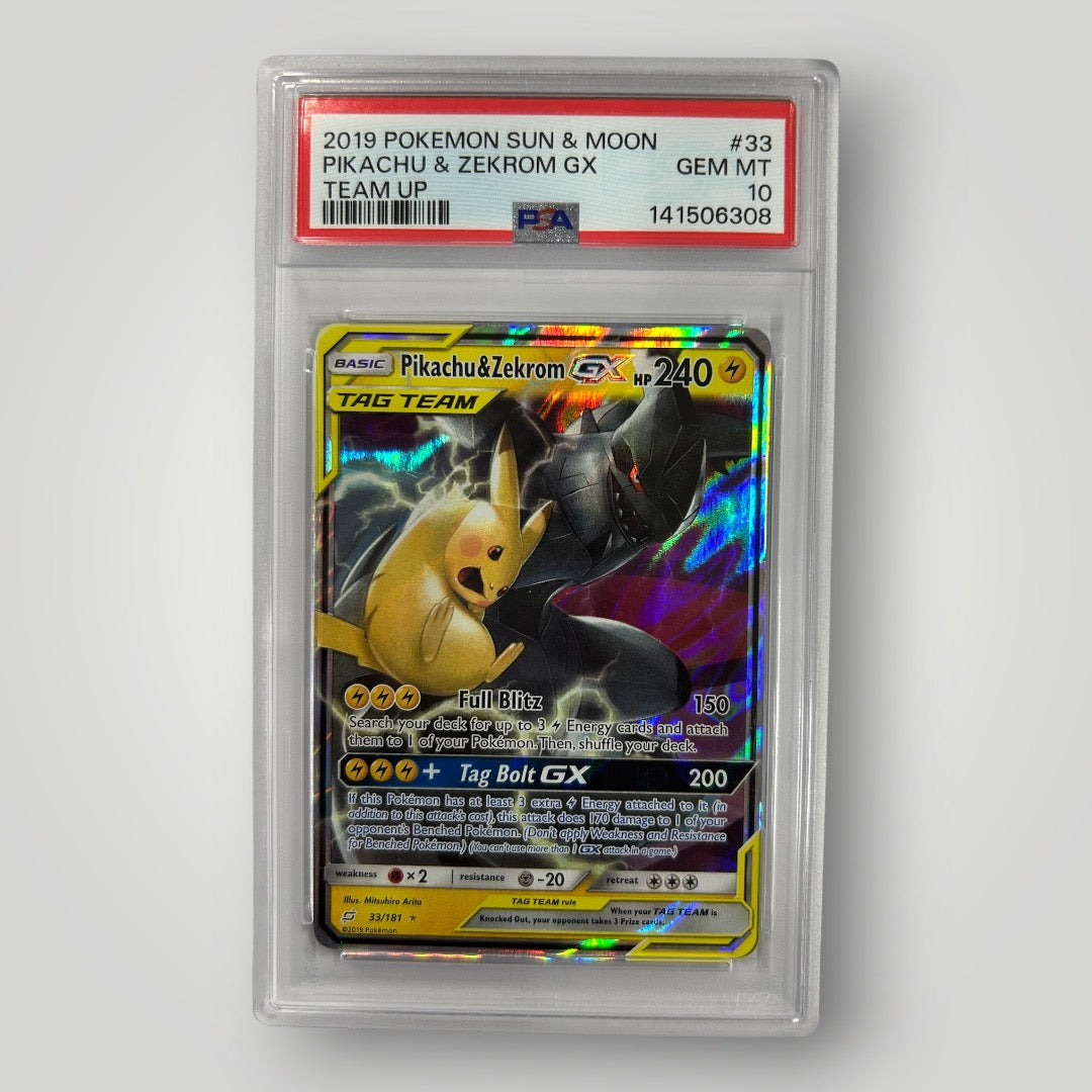 Pikachu & Zekrom GX PSA 10