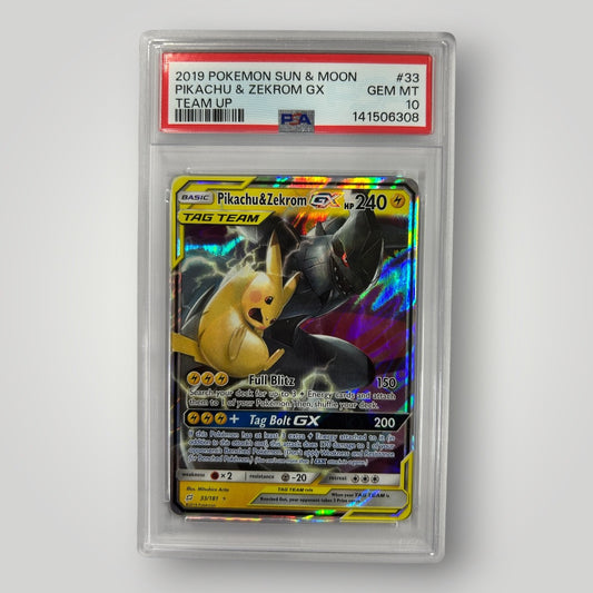 Pikachu & Zekrom GX PSA 10