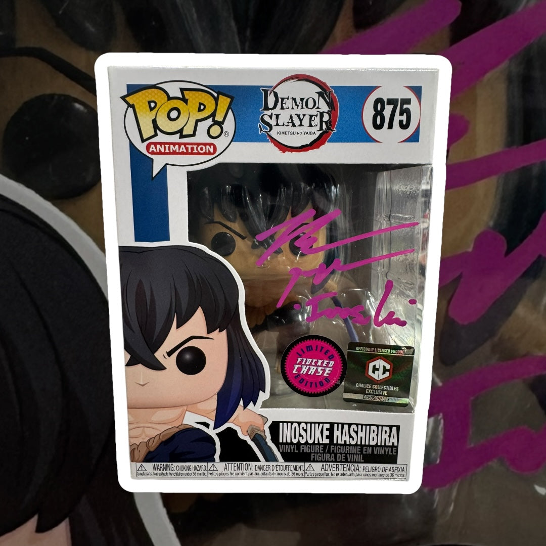 Demon Slayer Inosuke Hashibira Autographed by Bryce Papenbrook