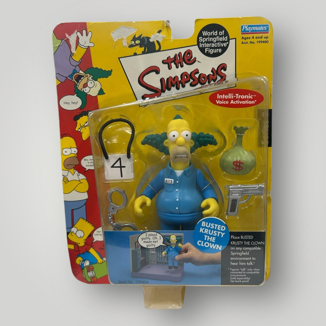 Simpsons Busted Krusty The Clown Action Figure WOS MOC Series 9 DMG Box