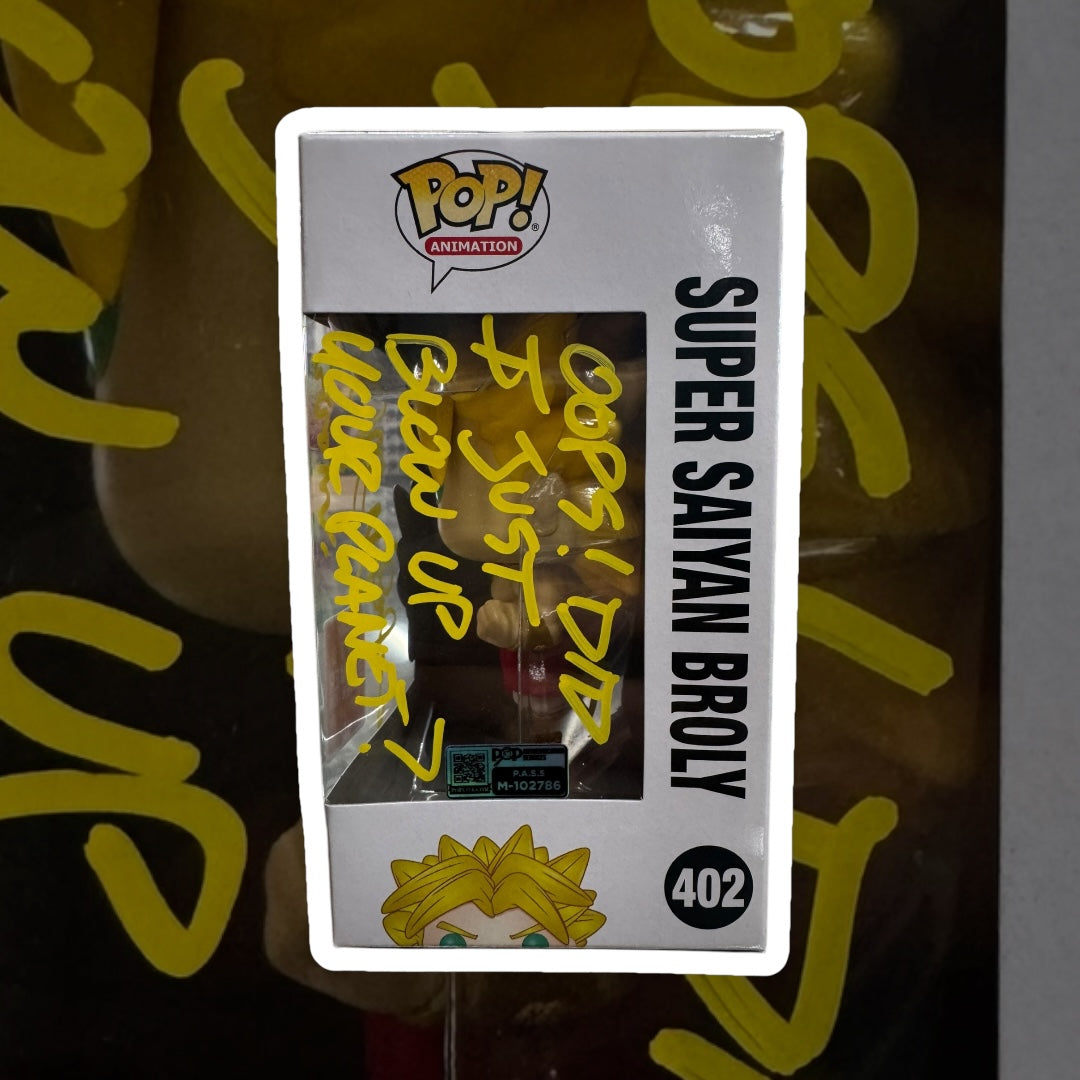 Dragon Ball Z Super Saiyan Broly Autograph by Vic Mignogna