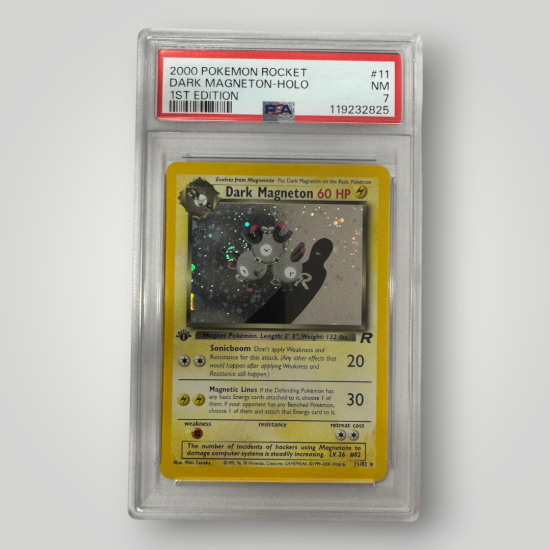 2000 Pokemon Rocket Dark Magneton-Holo 1st edition PSA 7