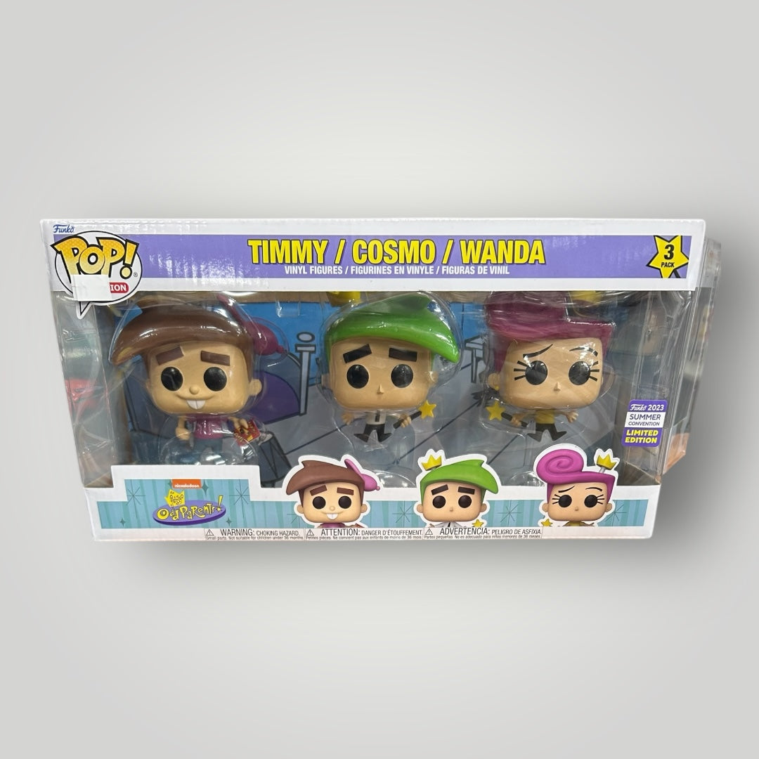 The Fairly Odd Parents Timmy/Cosmo/Wanda 3 Pack 2023 Summer Convention Limited Edition