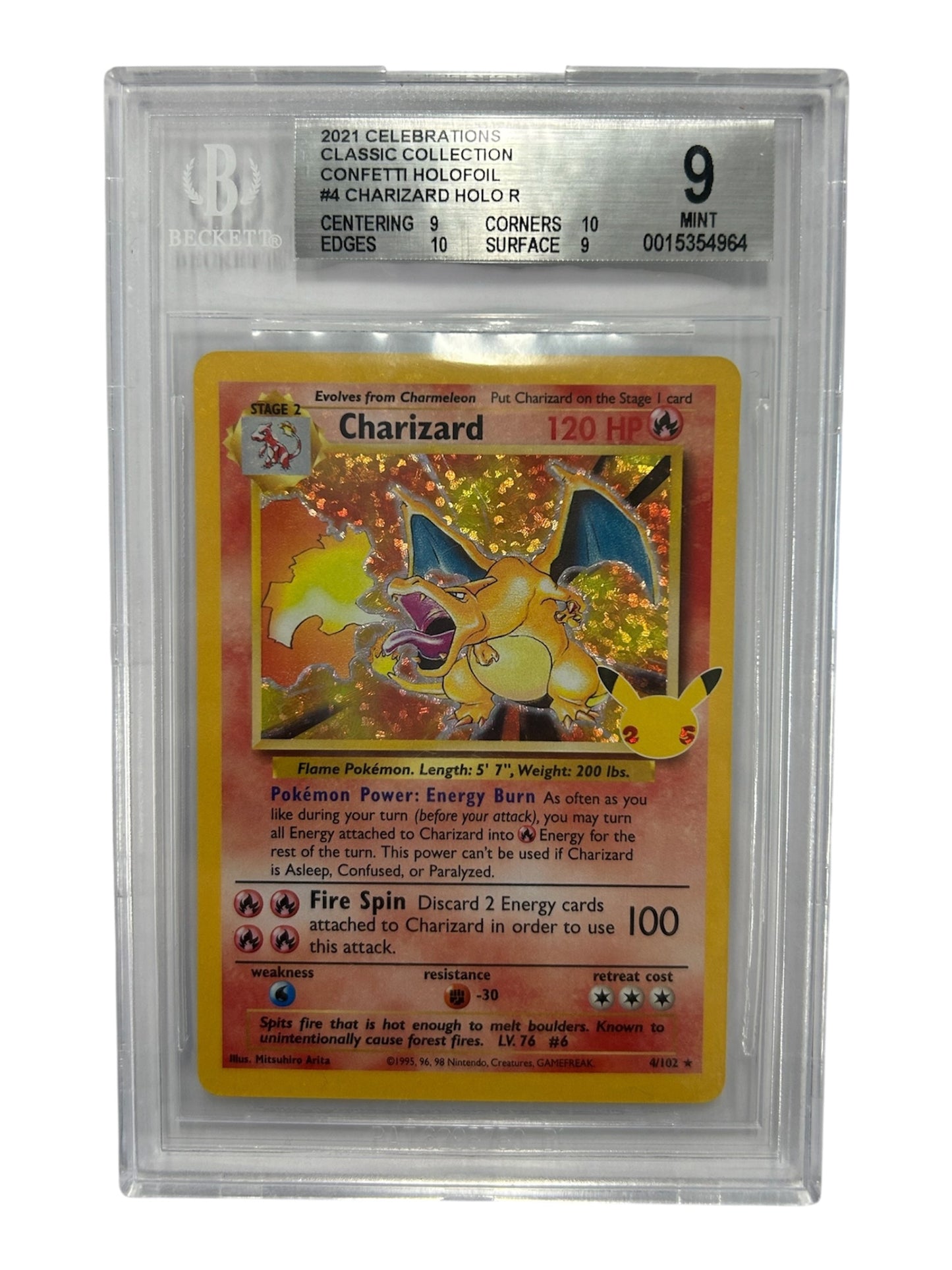 Charizard 4/102 Beckett graded 9