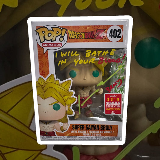 Dragon Ball Z Super Saiyan Broly Autographed by both Vic Mignogna and Johnny Bosch