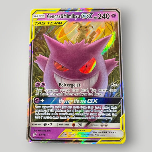 Gengar & Mimikyu GX - Team Up #53/181 - Ultra Rare - NM