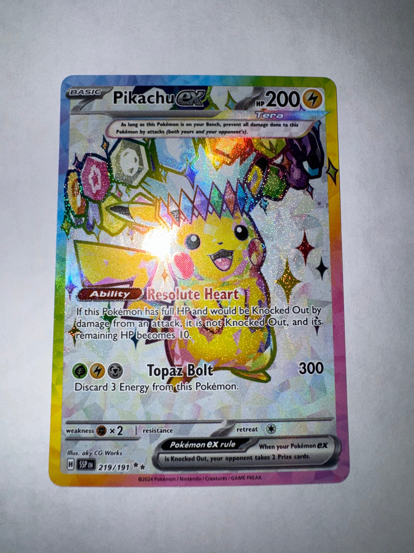 Pikachu ex - Surging Sparks #219/191 - Ultra Rare - NM