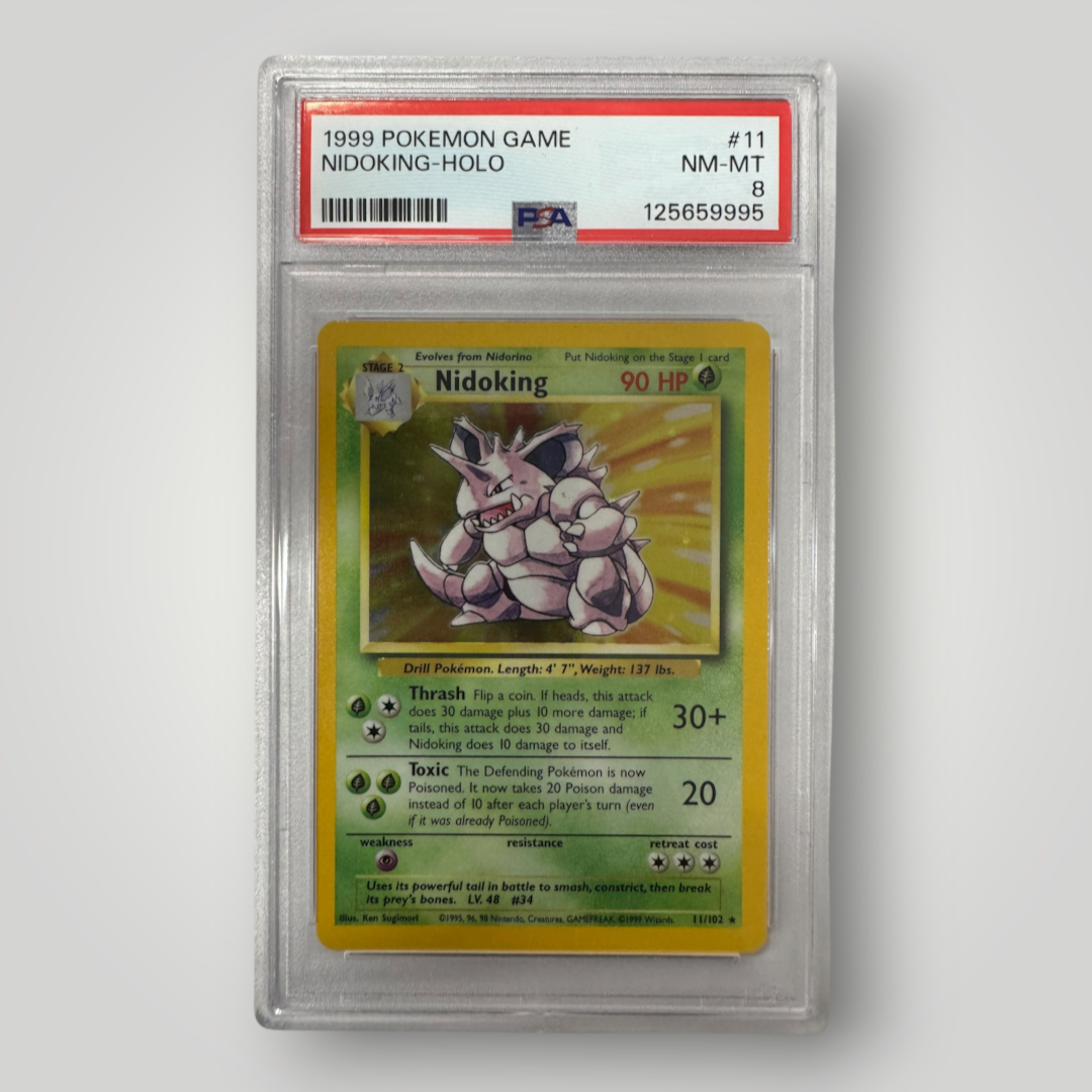 1999 Pokemon Game Nidoking-Holo PSA 8