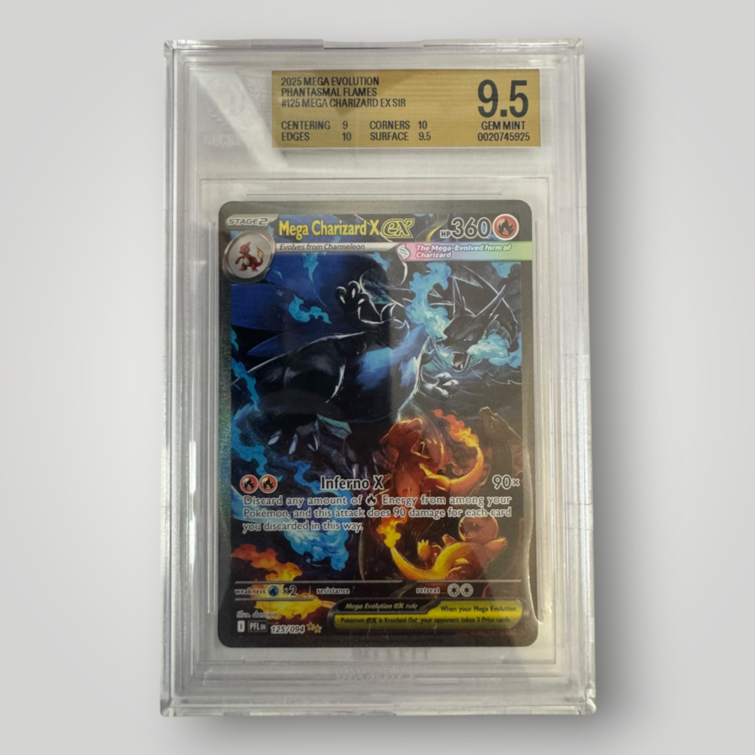 2025 Mega Evo Phantasmal Flames Charizard EX Beckett 9.5