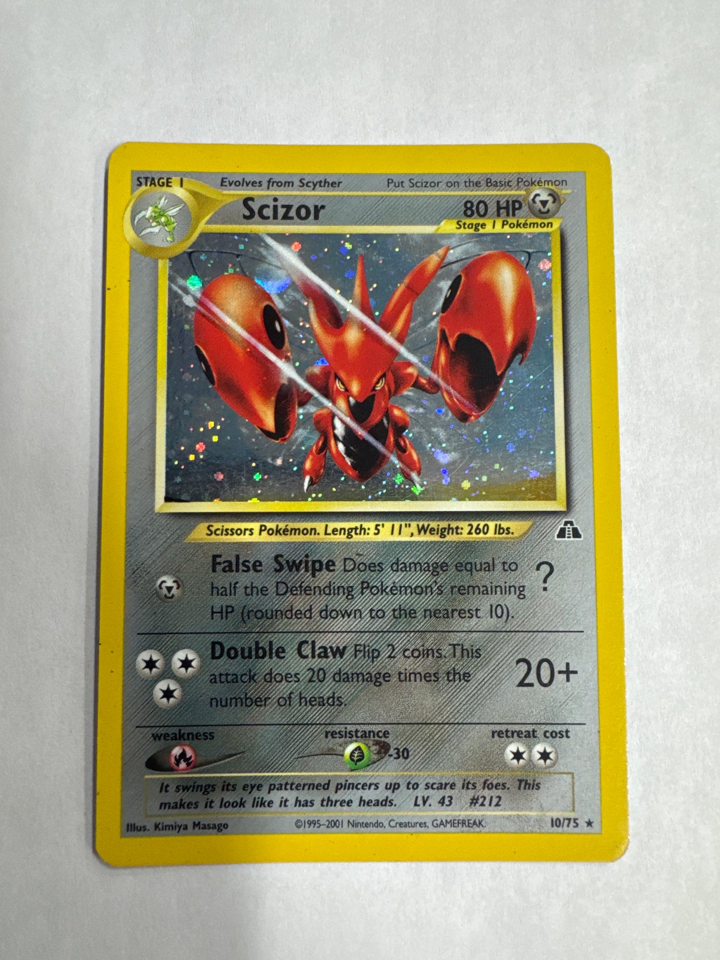 Scizor - Neo Discovery #10/75 - Unlimited Holo - MP