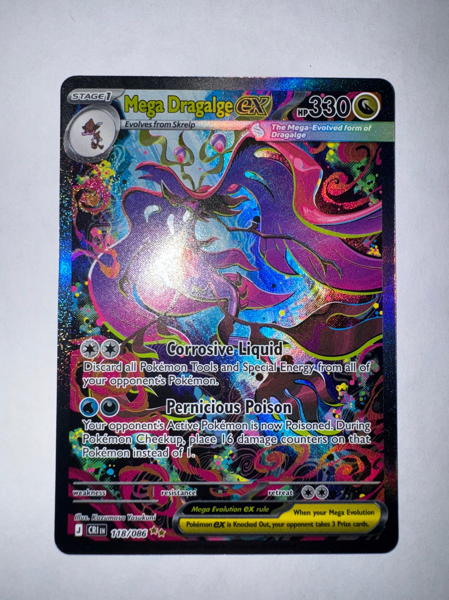 Mega Dragalge ex - Chaos Rising #118/086 - Special Illustration Rare - NM
