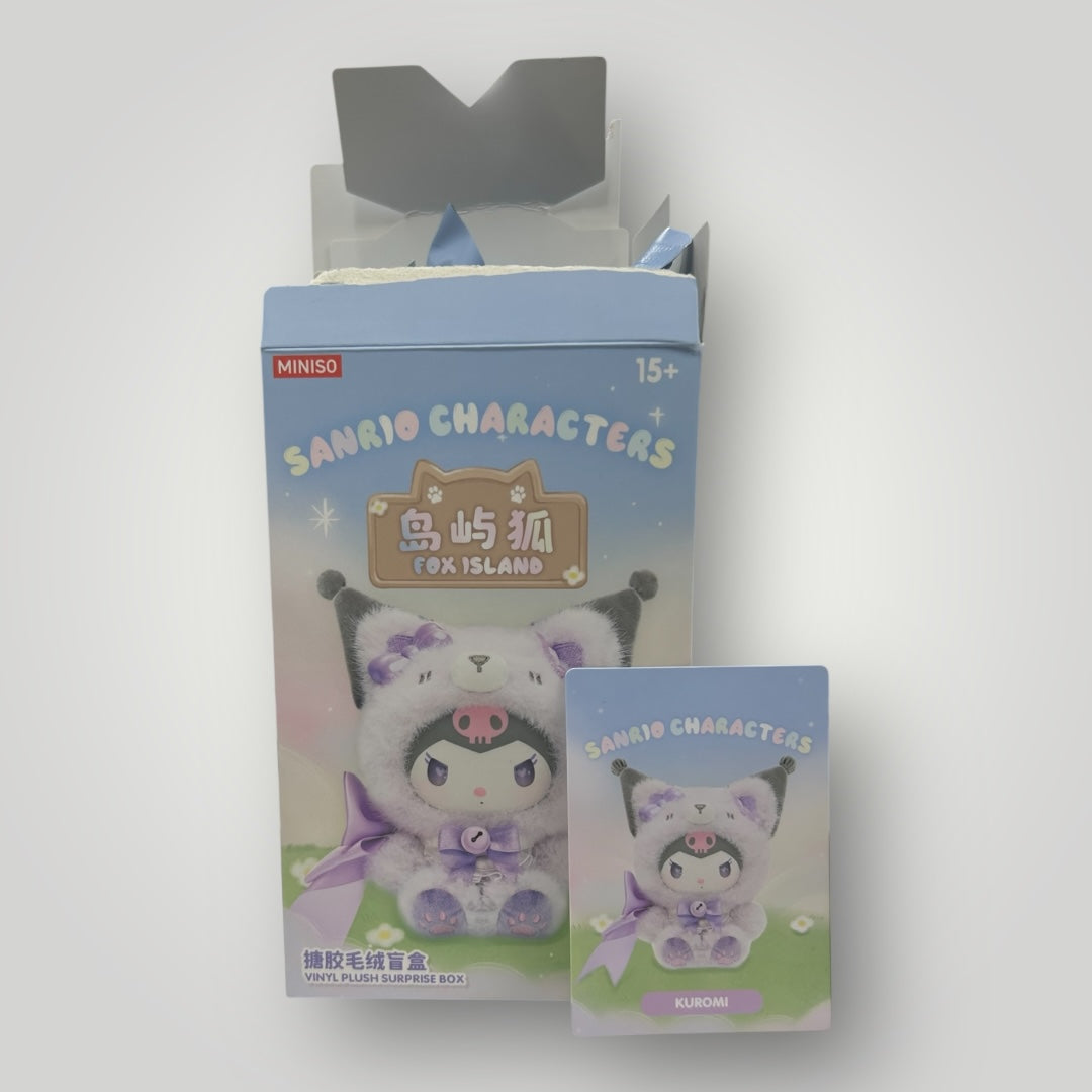 Miniso Sanrio Characters Fox Island Plush Pendant Authentic Kuromi