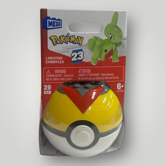 Mega Construx: Pokemon Larvitar with Level Ball #JCT24 29Pcs Mint in Box