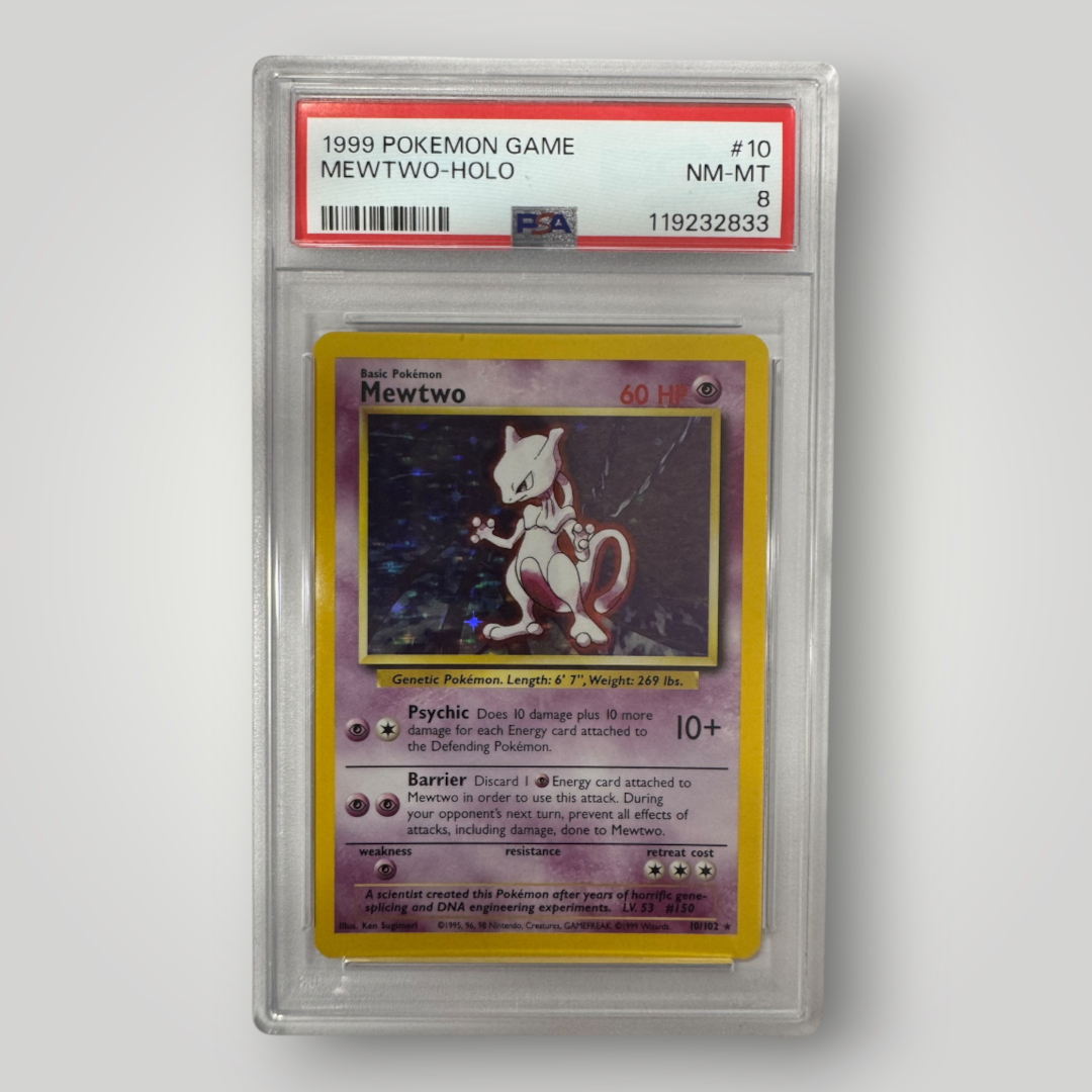 1999 Pokemon Mewtwo-Holo PSA 8