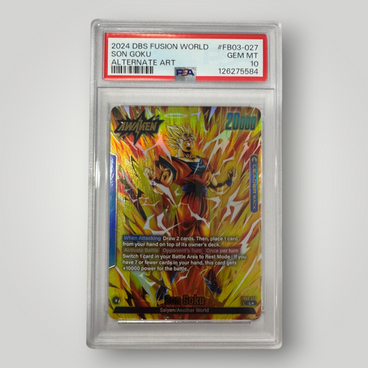 Son Goku - FB03-027 (Alternate Art) - Raging Roar (FB03) PSA 10