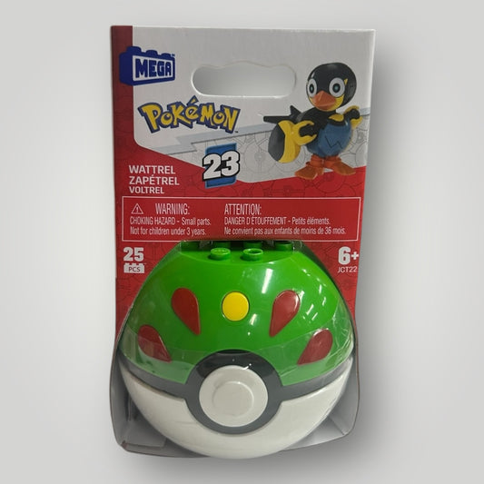 MEGA Construx Pokemon Wattrel Series 23 Pokeball (Friend Ball) 25 Pieces