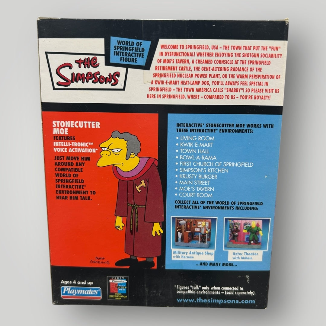 STONECUTTER MOE THE SIMPSONS WORLD OF SPRINGFIELD PLAYMATES 2003 NEW