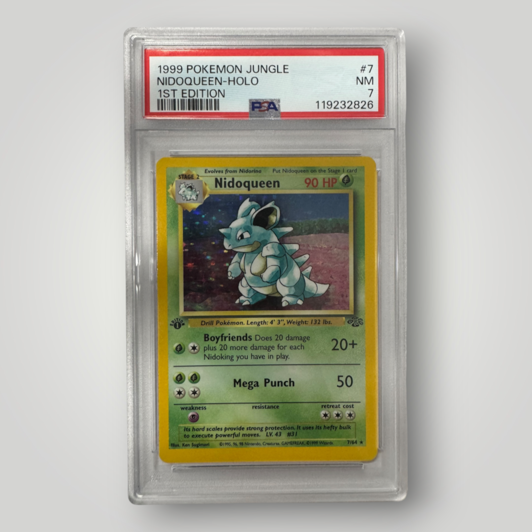 1999 Pokemon Jungle Nidoqueen-Holo 1st Edition PSA 7