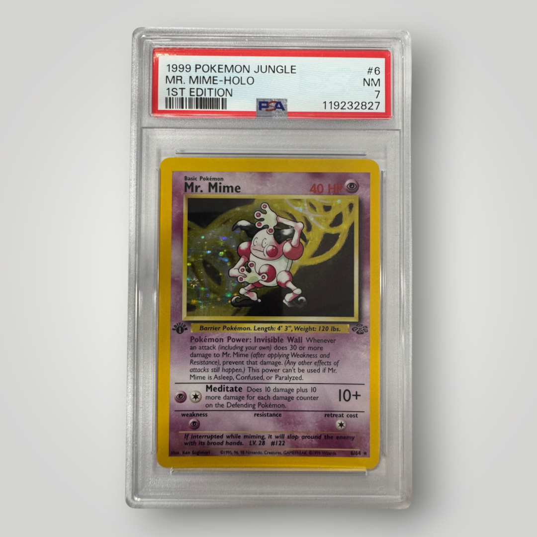1999 Pokemon Jungle Mr. Mime-Holo 1st Edition PSA 7