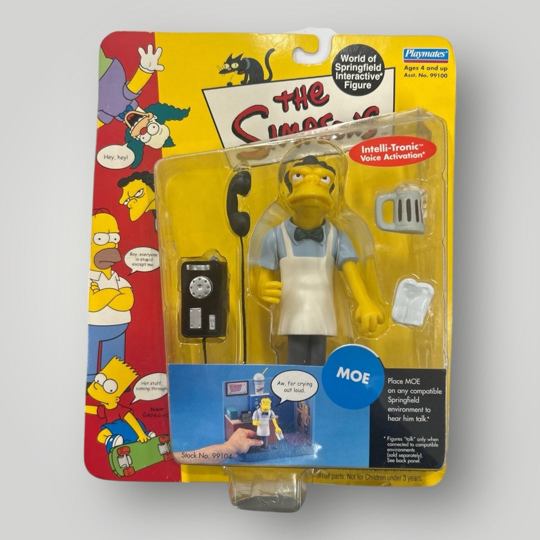 The Simpsons Moe World of Springfield Interactive Figure Playmates 2000