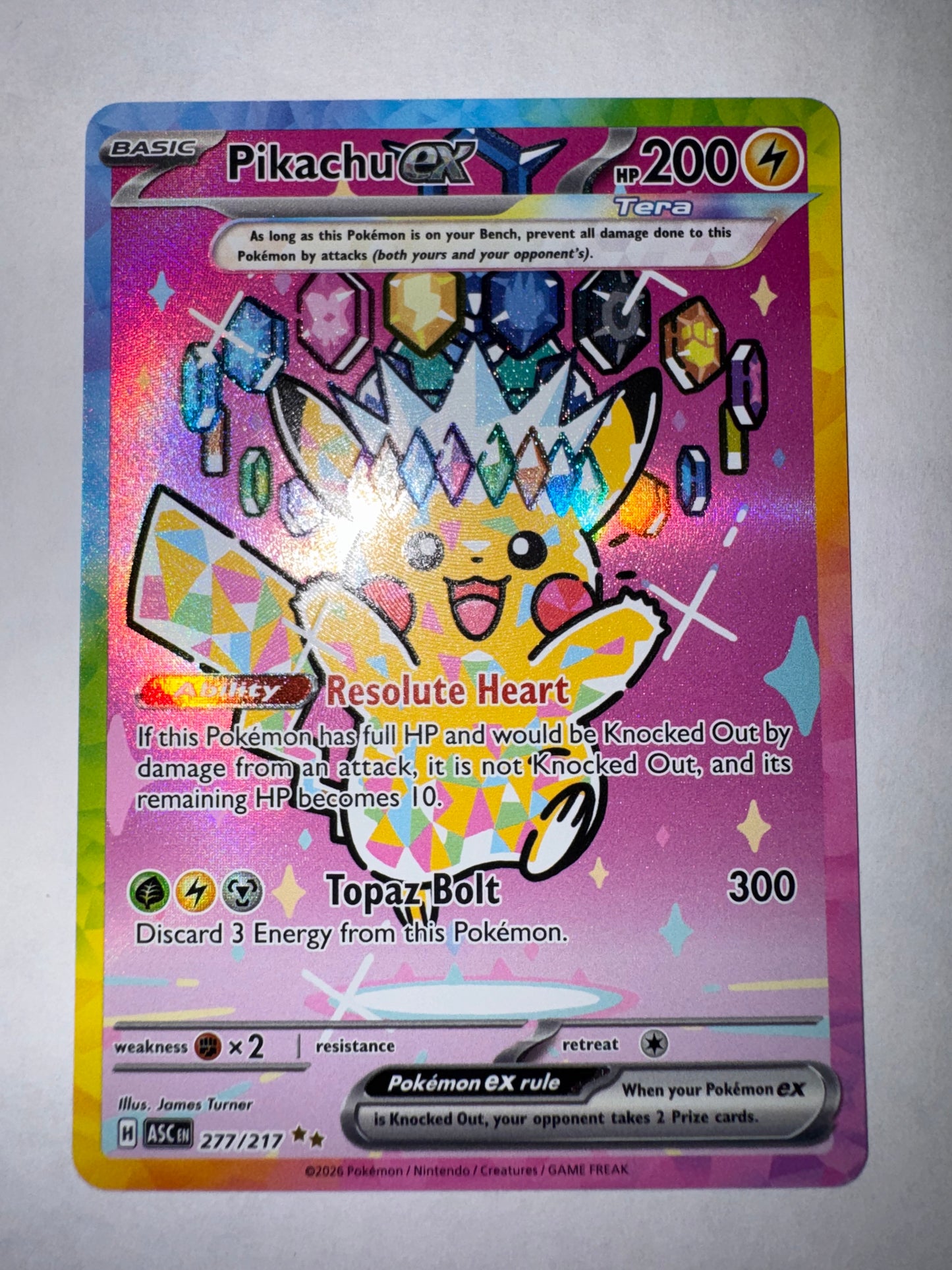 Pikachu ex - Ascended Heroes #277/217 - Special Illustration Rare - NM