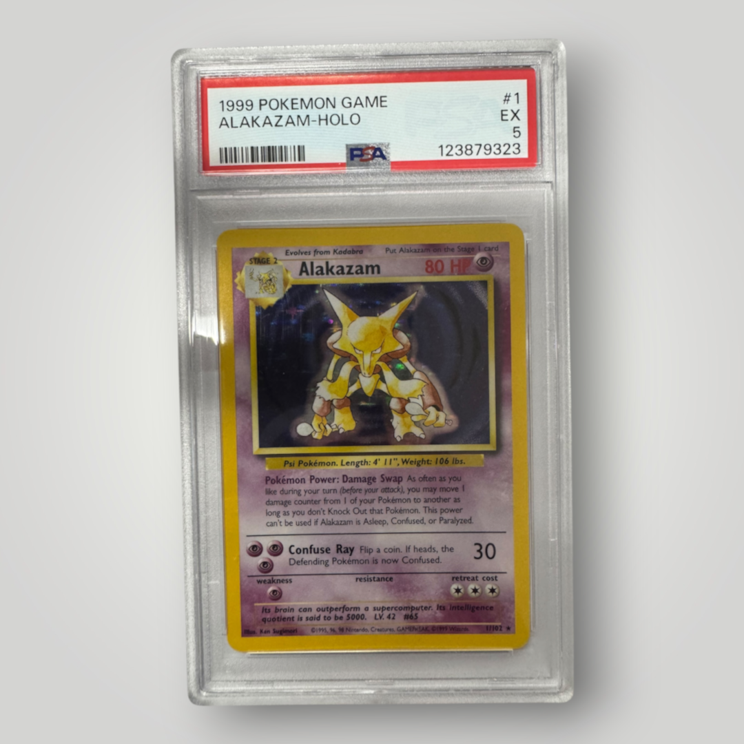 1999 Pokemon Game Alakazam-Holo PSA 5