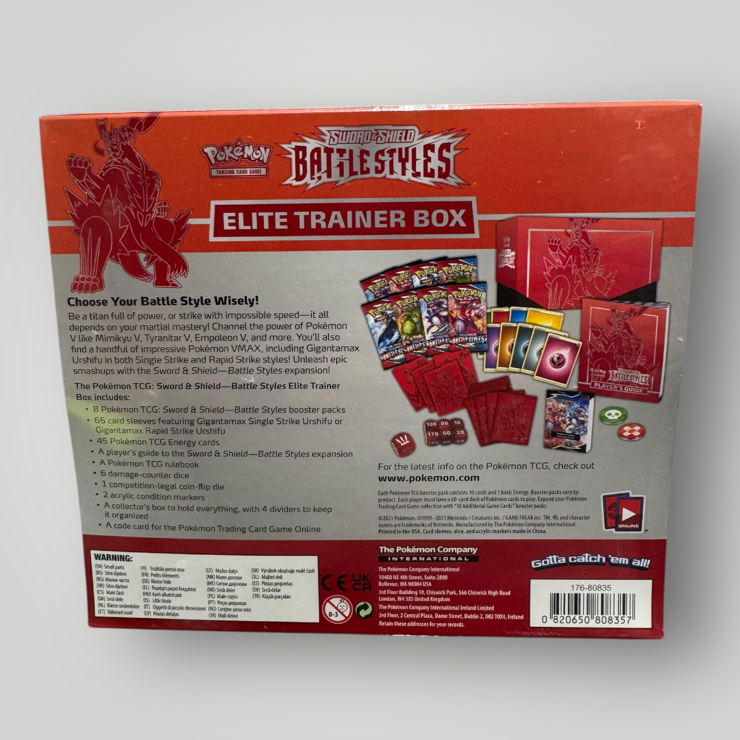 Pokemon SWSH05 Battle Styles Elite Trainer Box [Single Strike Urshifu] (Red)