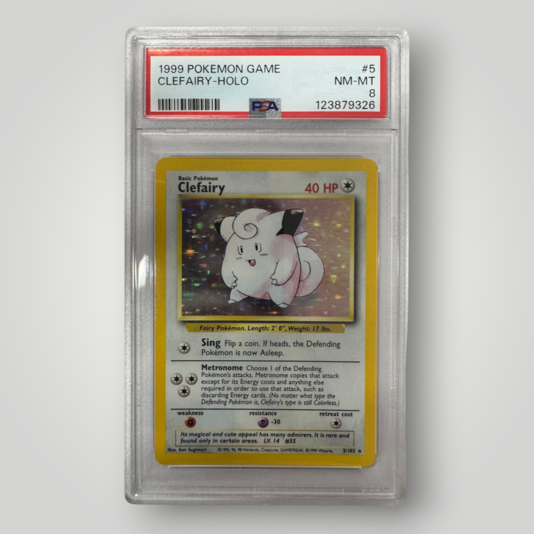 1999 Pokemon Game Clefairy-Holo PSA 8