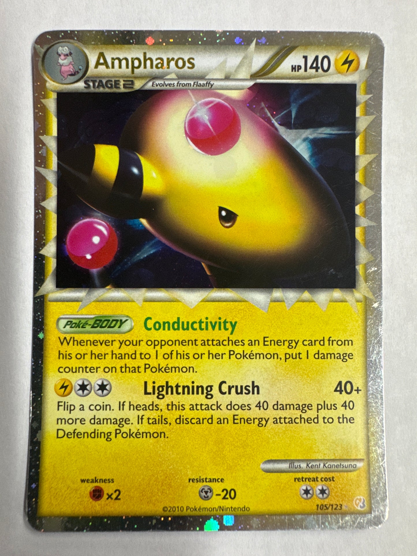 Ampharos Prime - HeartGold & SoulSilver #105/123 - Holo Rare - MP
