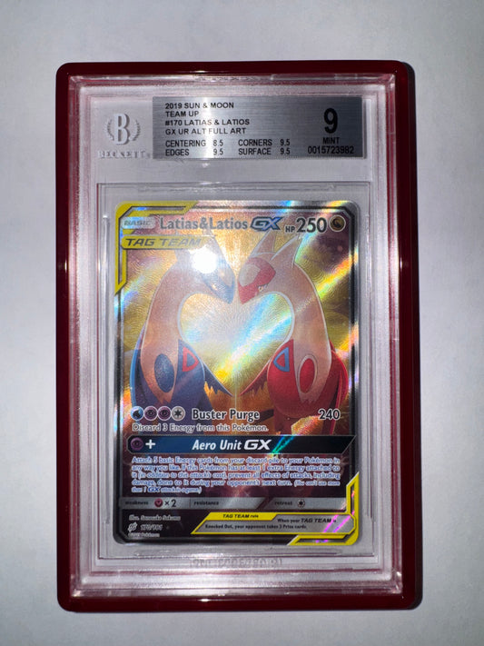 2019 Pokémon Sun & Moon Team Up Latias & Latios GX #170 – BGS 9 Mint