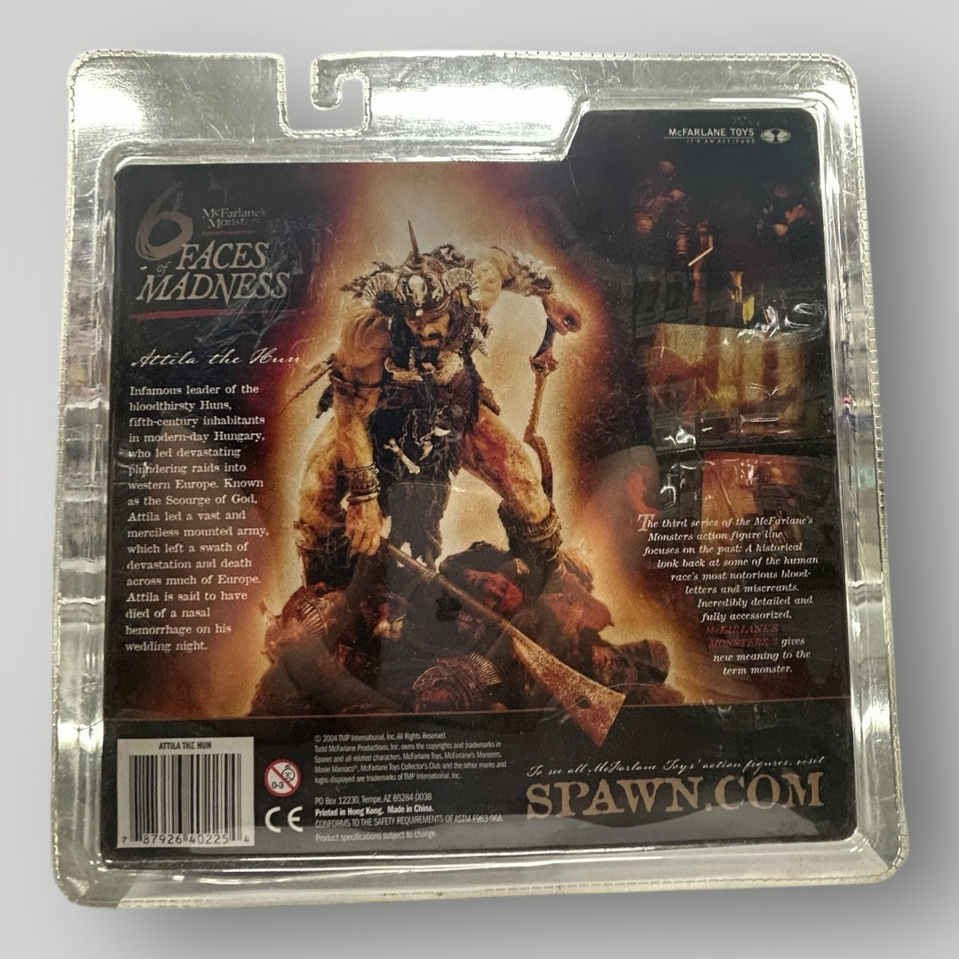 Attila The Hun Mcfarlane's Monsters 6 Faces Of Madness Action Figure 2004 NIB