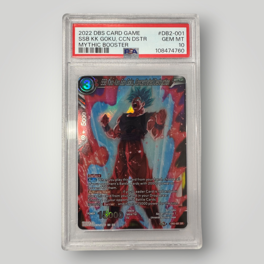 SSB Kaio-Ken Son Goku, Concentrated Destruction - Mythic Booster (MB-01) PSA 10