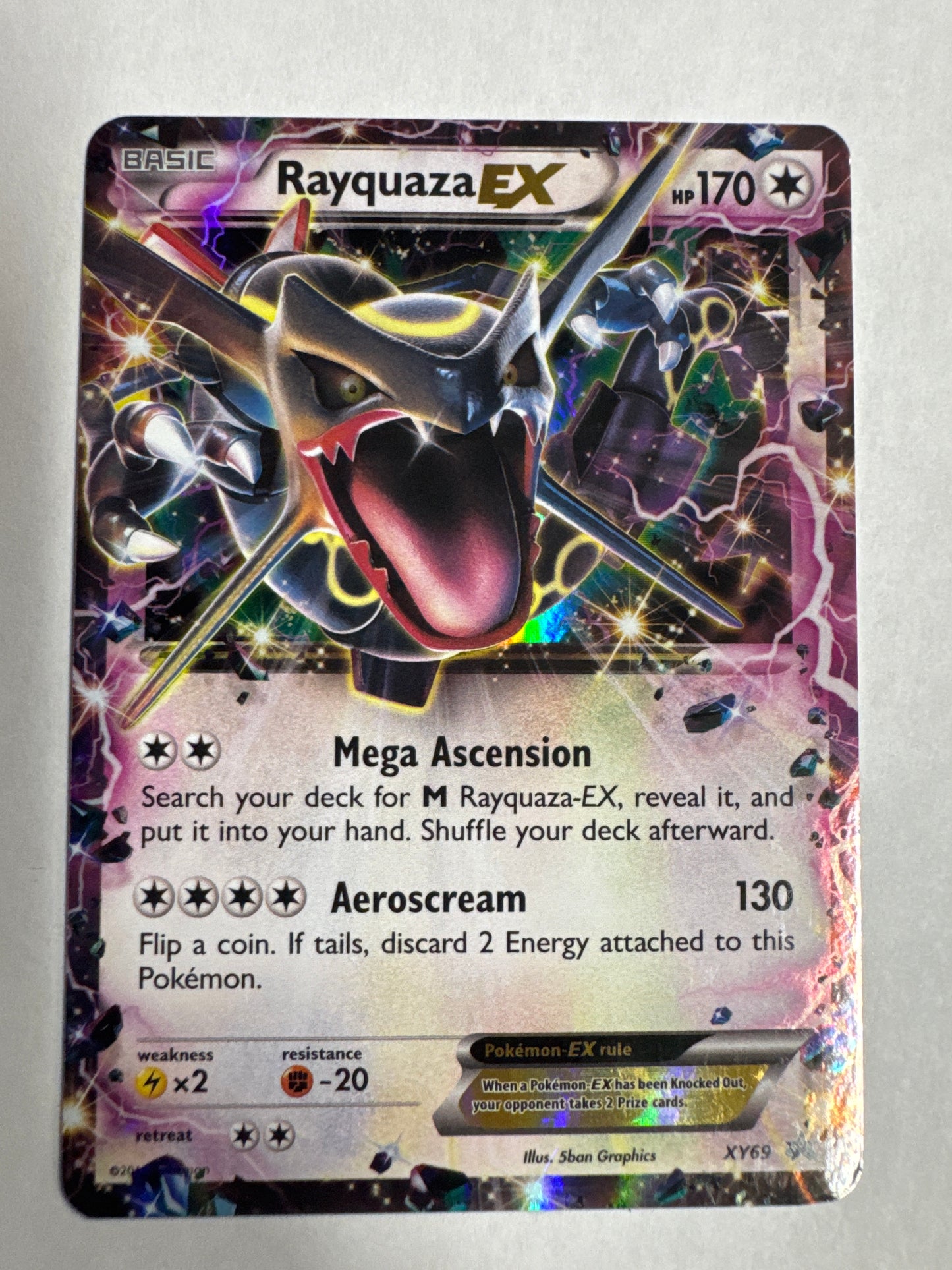Rayquaza EX (Shiny) - XY69 - XY Black Star Promos - Holo Promo - LP